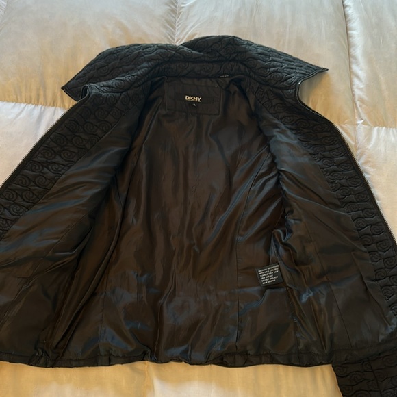 DKNY black quilted jacket/lightweight coat sz XS - Picture 5 of 10